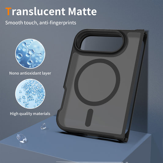 Custodia MagSafe per Apple iPhone Duo, Techsuit, PureFrost, Nera Satinata