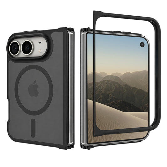 Custodia MagSafe per Apple iPhone Duo, Techsuit, PureFrost, Nera Satinata