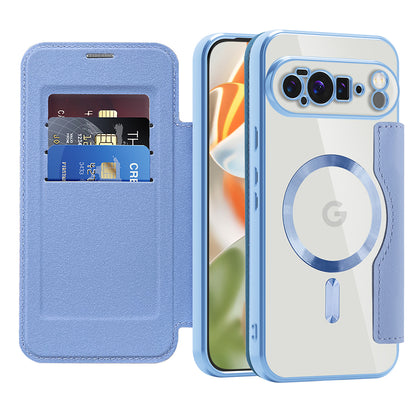 Custodia MagSafe per Google Pixel 10 Pro XL, Techsuit, SmartMag Book, Blu