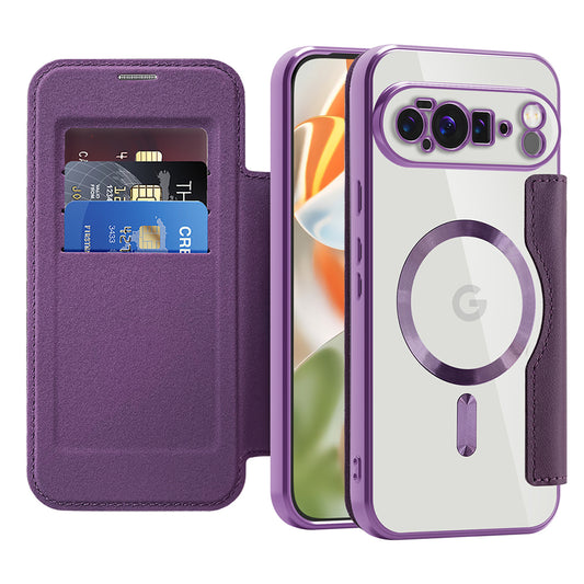 Custodia MagSafe per Google Pixel 10 Pro XL, Techsuit, SmartMag Book, Viola