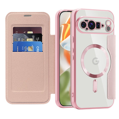 Custodia MagSafe per Google Pixel 10 Pro XL, Techsuit, SmartMag Book, Rosa