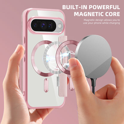 Custodia MagSafe per Google Pixel 10 Pro XL, Techsuit, SmartMag Book, Rosa