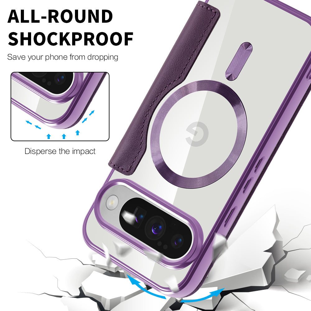 Custodia MagSafe per Google Pixel 10 Pro / 10, Techsuit, SmartMag Book, Viola