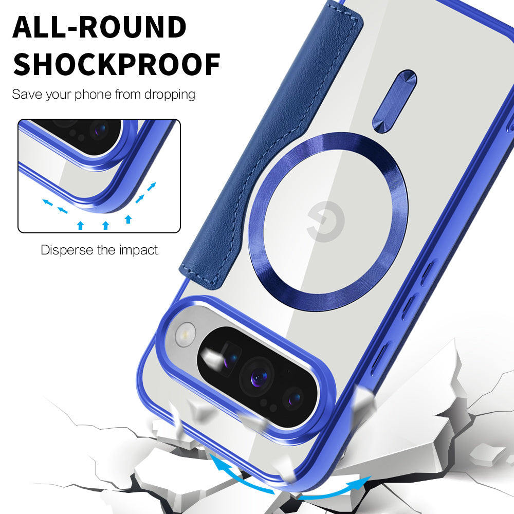 Custodia MagSafe per Google Pixel 10 Pro XL, Techsuit, SmartMag Book, Blu