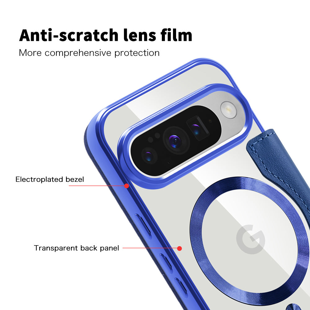 Custodia MagSafe per Google Pixel 10 Pro XL, Techsuit, SmartMag Book, Blu