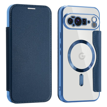 Custodia MagSafe per Google Pixel 10 Pro XL, Techsuit, SmartMag Book, Blu