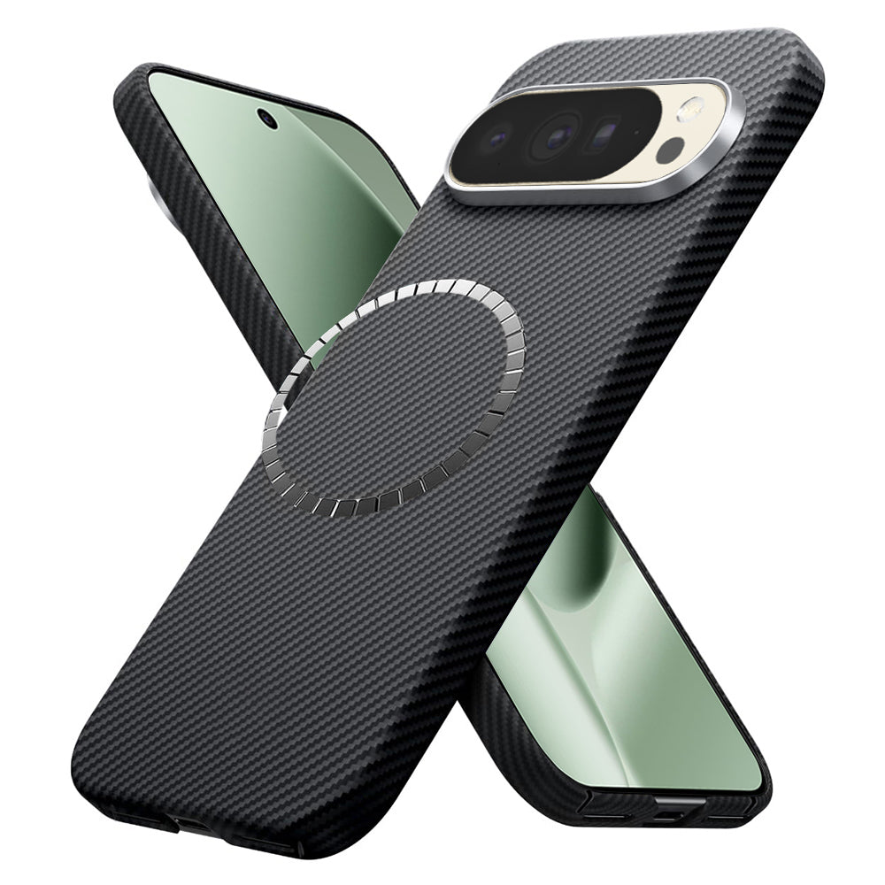 Custodia MagSafe per Google Pixel 10 Pro XL, Techsuit, Fibra di Aramide, Nera