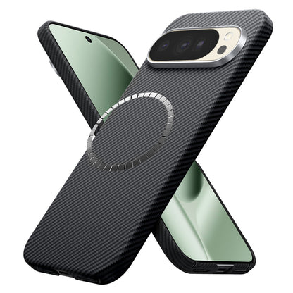 Custodia MagSafe per Google Pixel 10 Pro XL, Techsuit, Fibra di Aramide, Nera