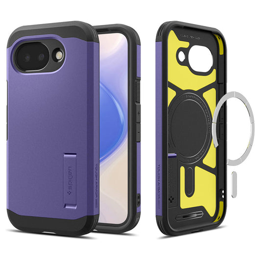 Custodia MagSafe per Google Pixel 10a, Spigen, Tough Armor, Viola ACS11281