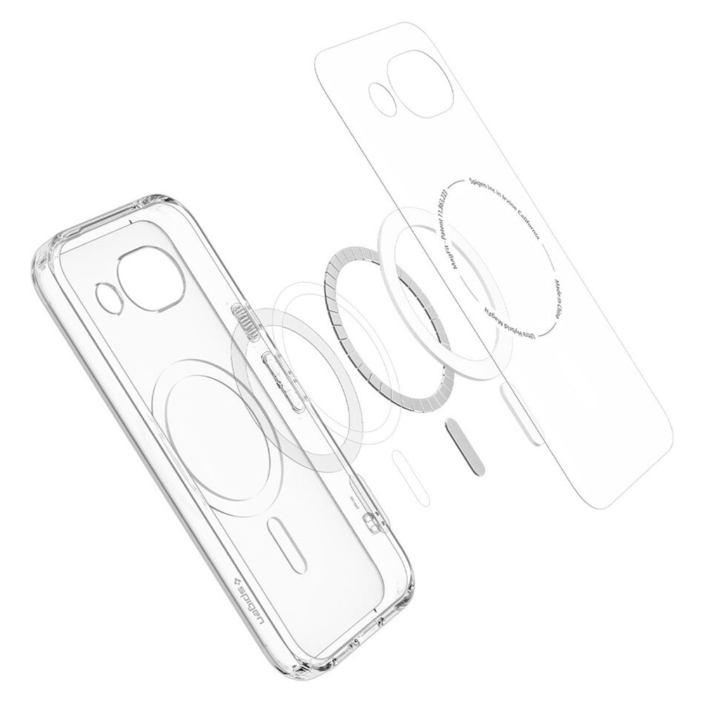 Custodia MagSafe per Google Pixel 10a, Spigen, Ultra Hybrid, Grigio Trasparente ACS11277