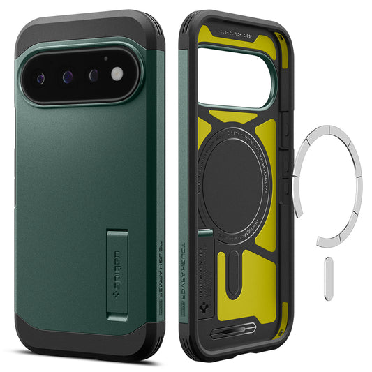 Custodia MagSafe per Google Pixel 11 Pro, Spigen, Tough Armor, Verde ACS11859