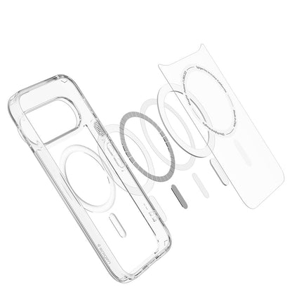 Custodia MagSafe per Google Pixel 11 Pro, Spigen, Ultra Hybrid, Trasparente Bianca ACS11431