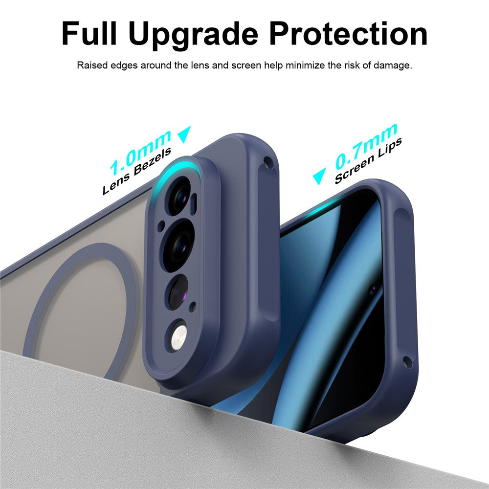 Custodia MagSafe per Google Pixel 11 Pro, Techsuit, HaloFrost II, Blu Navy