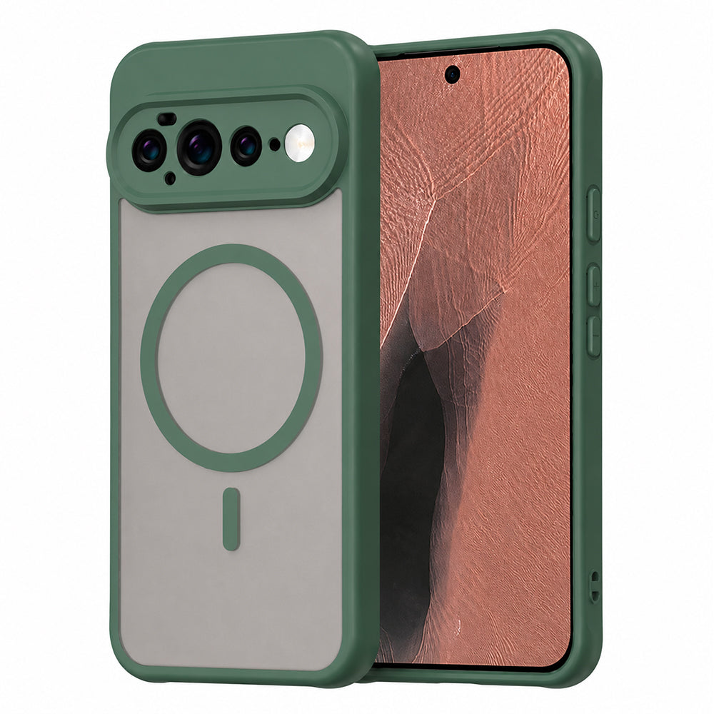 Custodia MagSafe per Google Pixel 11 Pro XL, Techsuit, HaloFrost II, Verde