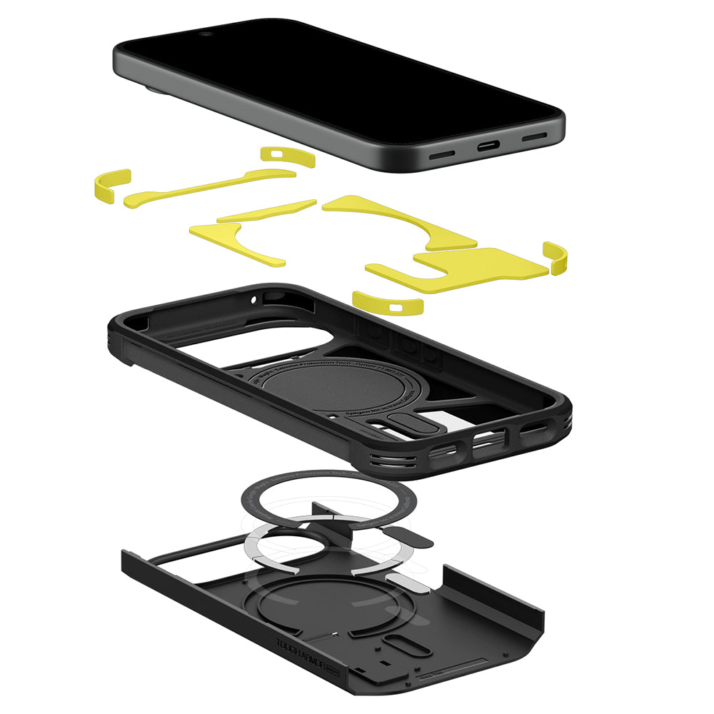Custodia MagSafe per Google Pixel 11, Spigen, Tough Armor, Nera ACS11443