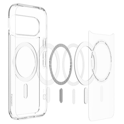Custodia MagSafe per Google Pixel 11, Spigen, Ultra Hybrid, Trasparente Bianca ACS11441