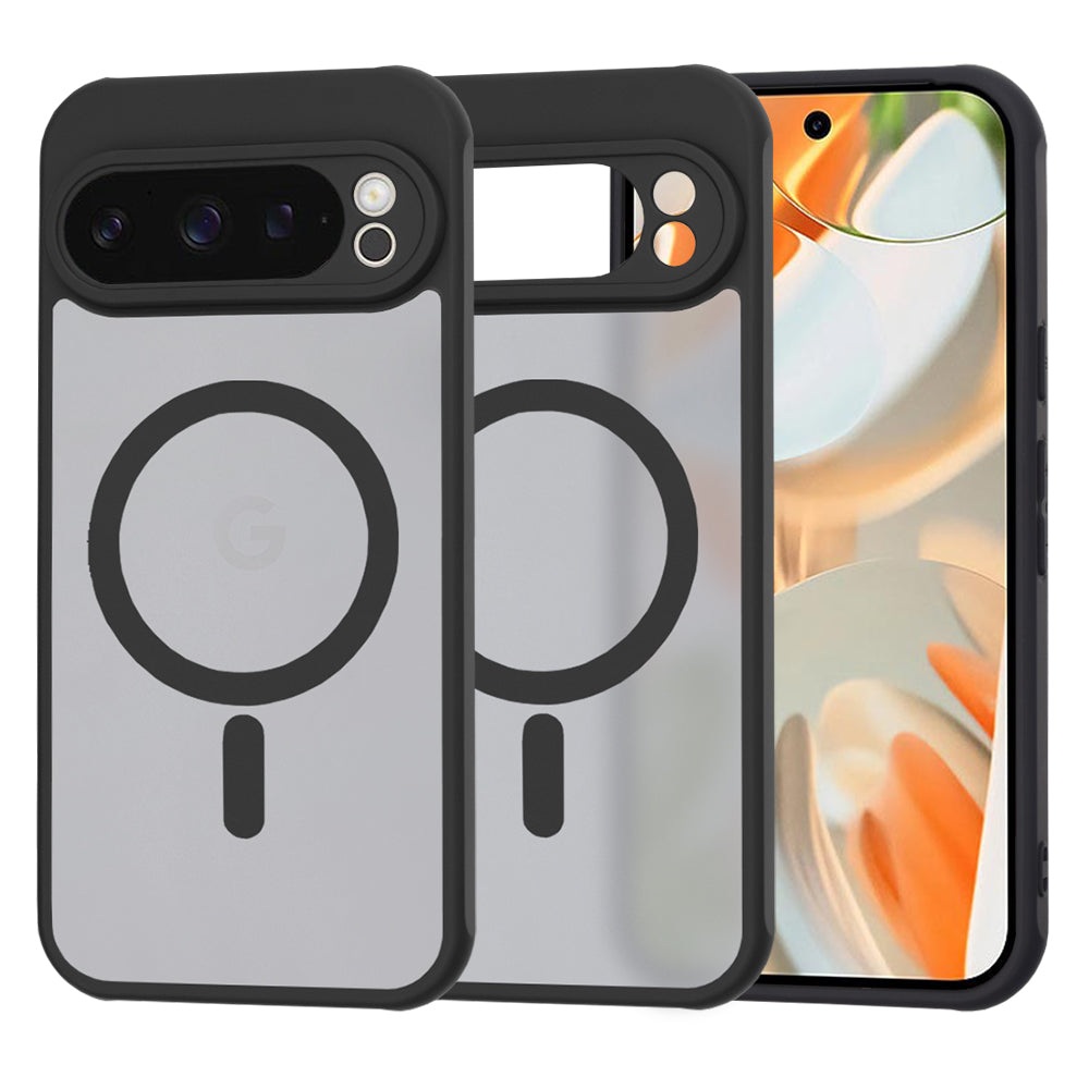 MagSafe Case for Google Pixel 9 Pro, Techsuit, HaloFrost, Black