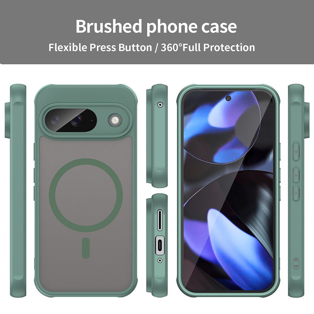 Custodia MagSafe per Google Pixel 9, Techsuit, HaloFrost II, Verde
