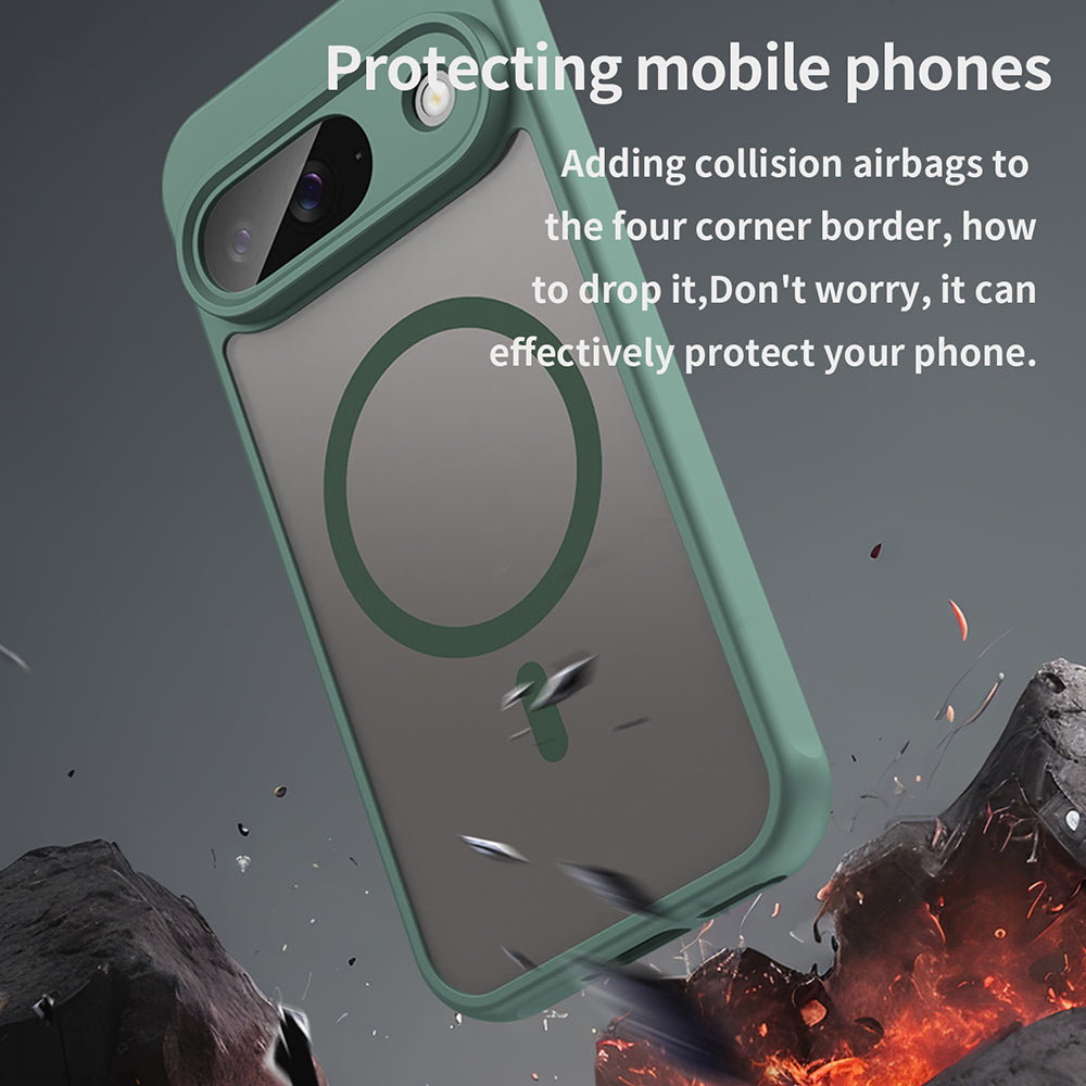 Custodia MagSafe per Google Pixel 9, Techsuit, HaloFrost II, Verde