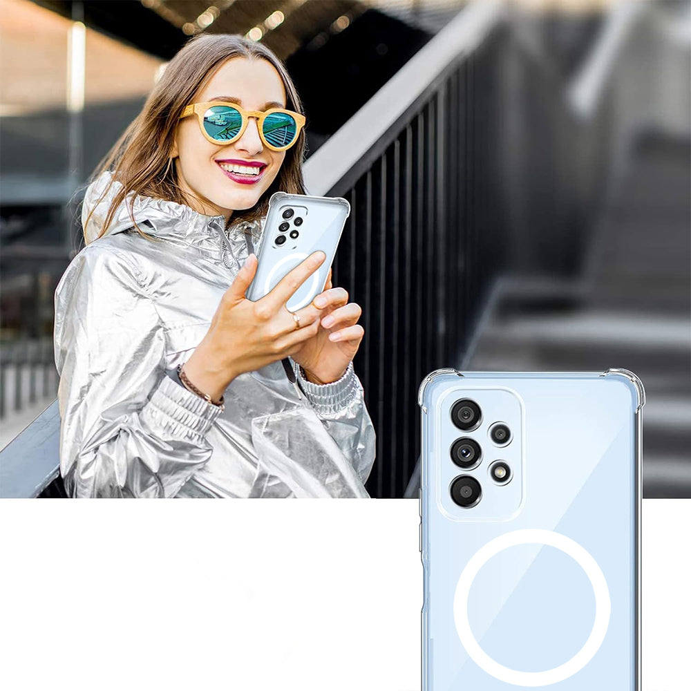Custodia MagSafe per Google Pixel 9a, Techsuit, Antiurto, Trasparente