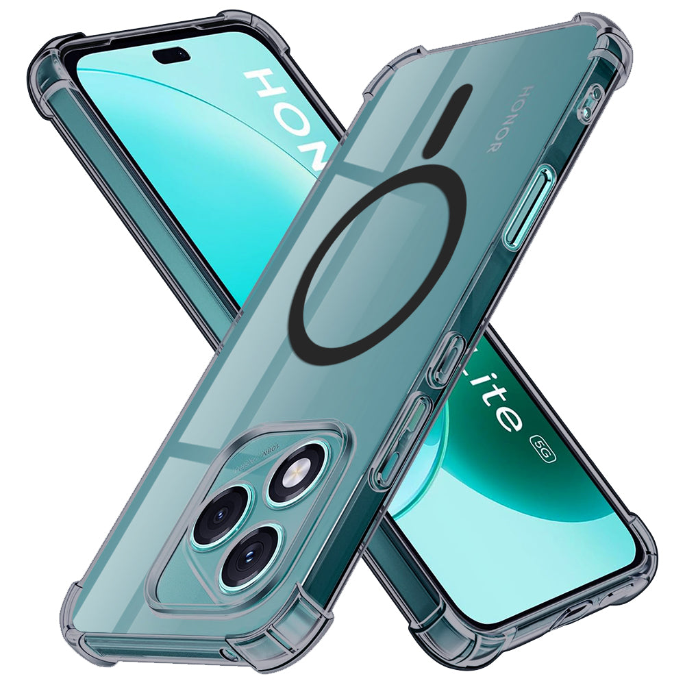 Custodia MagSafe per Honor 400 Lite, Techsuit, Shockproof Clear, Fumè
