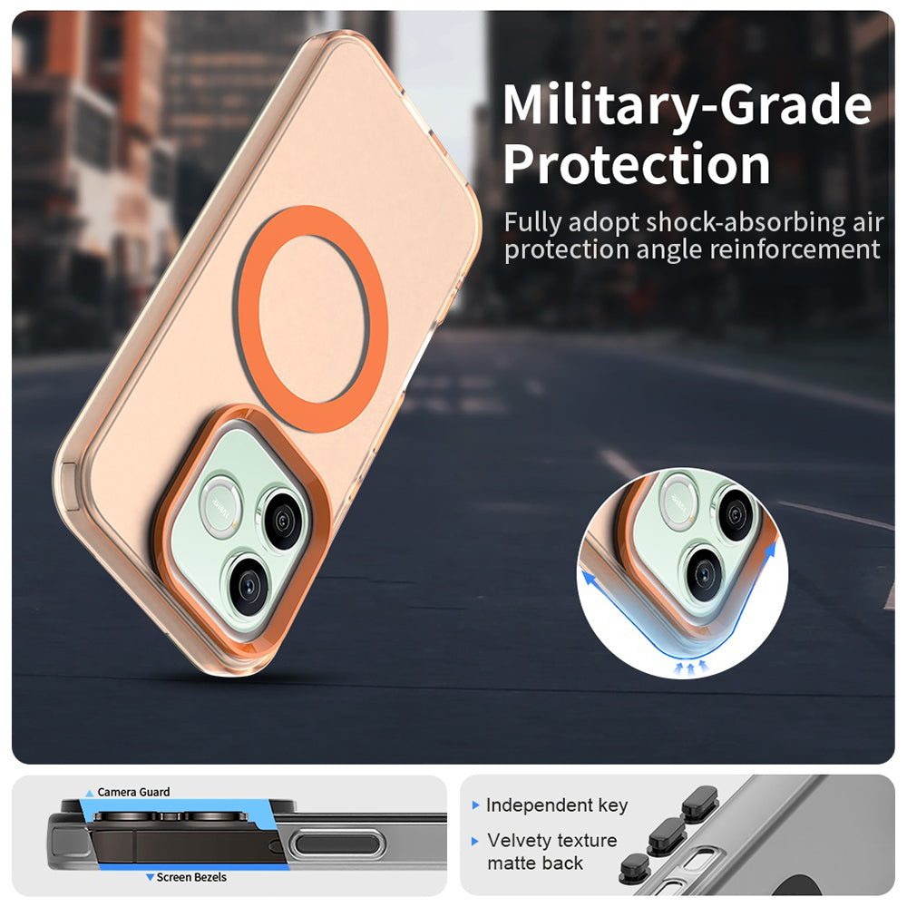 Custodia MagSafe per Honor 600 Pro / 600, Techsuit, CandyCase, Arancione