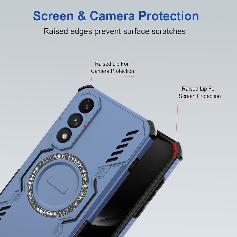 Custodia MagSafe per Huawei nova 14 Pro, Techsuit, ArmorMag, Blu