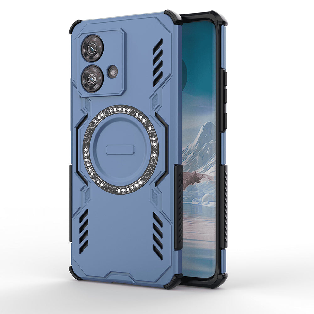 Custodia MagSafe per Motorola Edge 40 Neo, Techsuit, ArmorMag, Blu
