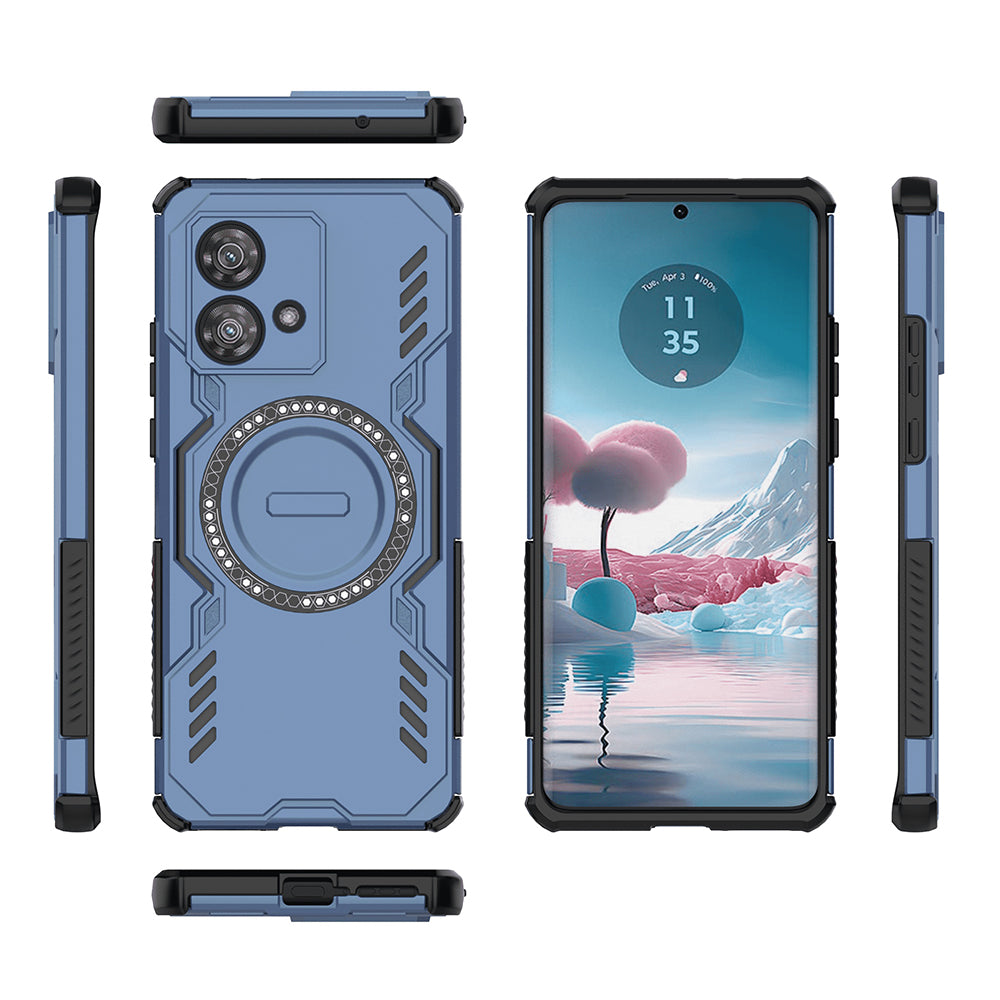 Custodia MagSafe per Motorola Edge 40 Neo, Techsuit, ArmorMag, Blu