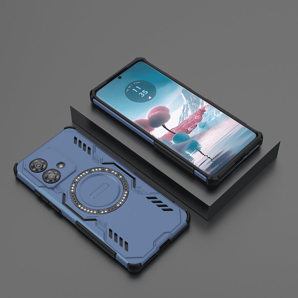 Custodia MagSafe per Motorola Edge 40 Neo, Techsuit, ArmorMag, Blu