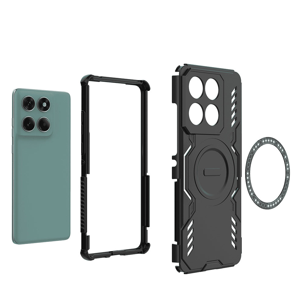Custodia MagSafe per Motorola Edge 60 Fusion / Edge 60, Techsuit, ArmorMag, Nera