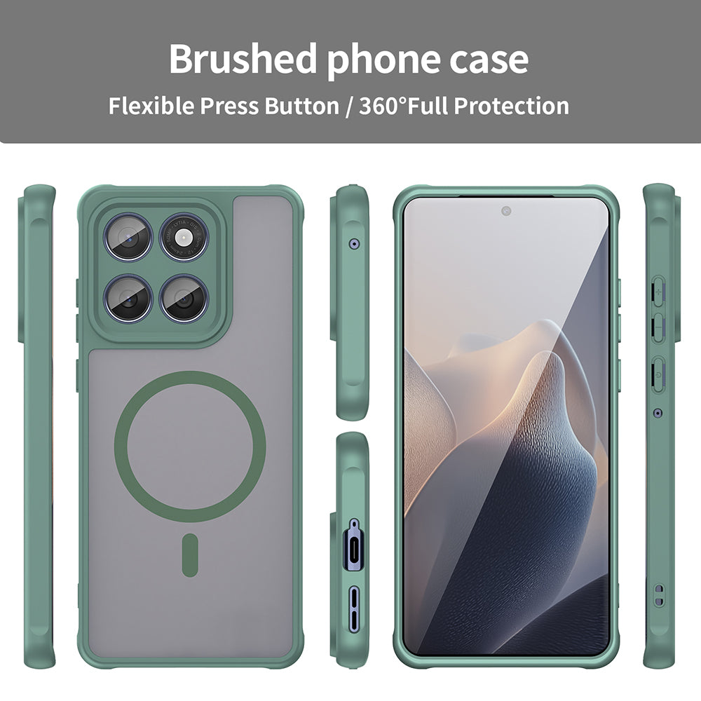 Custodia MagSafe per Motorola Edge 60 Fusion / Edge 60, Techsuit, HaloFrost II, Verde