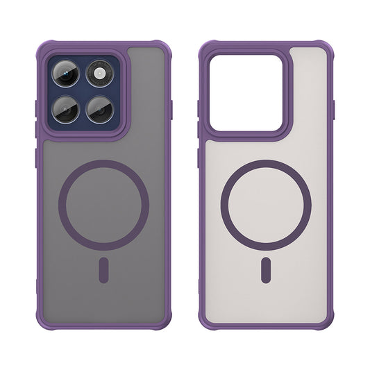 Custodia MagSafe per Motorola Edge 60 Pro, Techsuit, HaloFrost II (Foro Grande per Obiettivo), Viola