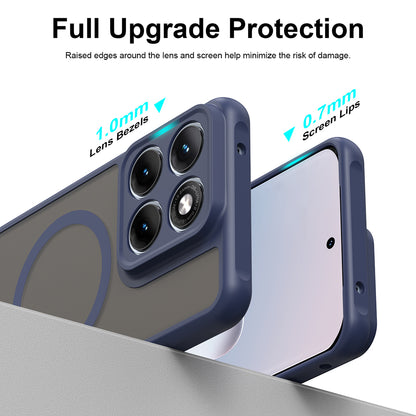 Custodia MagSafe per Motorola Edge 70 Fusion, Techsuit, HaloFrost II, Blu Navy