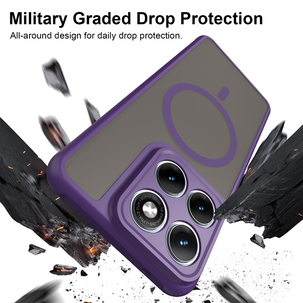 Custodia MagSafe per Motorola Edge 70 Fusion, Techsuit, HaloFrost II, Viola