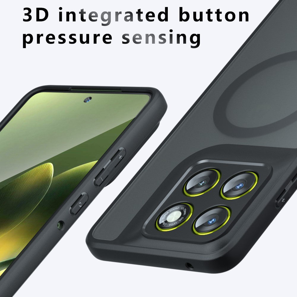 Custodia MagSafe per Motorola Edge 70 Fusion, Techsuit, PureFrost, Nero Satinato
