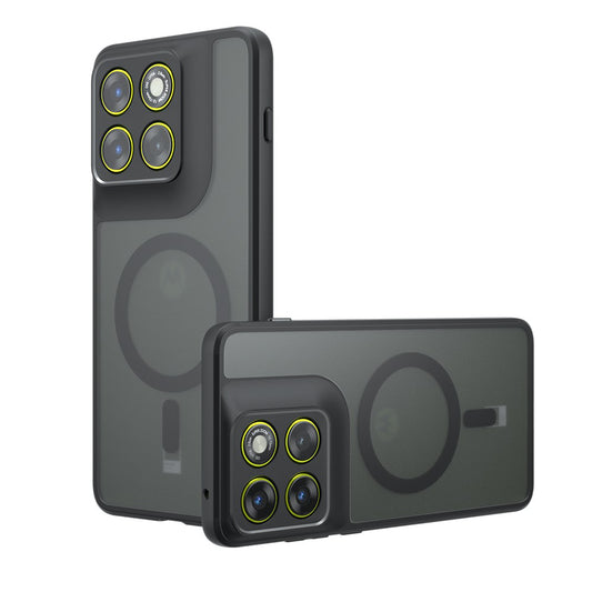 Custodia MagSafe per Motorola Edge 70, Techsuit, PureFrost, Nera Satinata