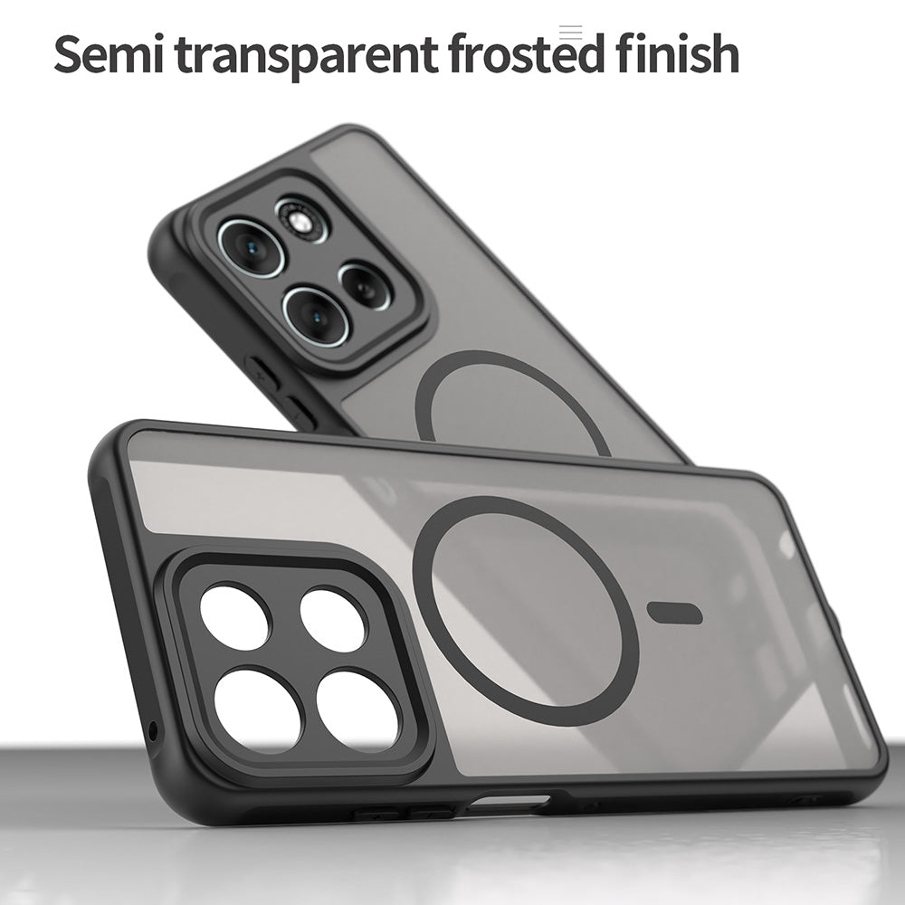 Custodia MagSafe per Motorola Moto G56, Techsuit, HaloFrost II, Nera