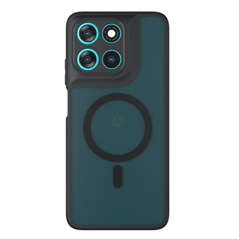 Custodia MagSafe per Motorola Moto G77 / G67, Techsuit, PureFrost, Nera Satinata