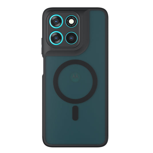 Custodia MagSafe per Motorola Moto G77 / G67, Techsuit, PureFrost, Nera Satinata