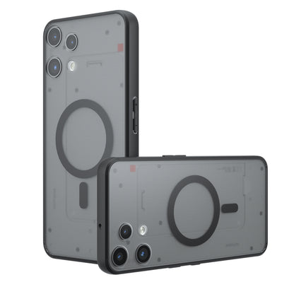 Custodia MagSafe per Nothing Phone (3a) Lite, Techsuit, PureFrost, Nera Satinata