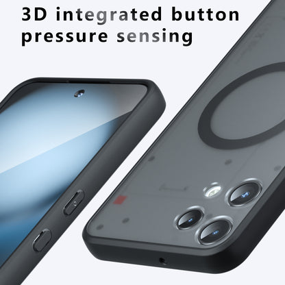 Custodia MagSafe per Nothing Phone (3a) Lite, Techsuit, PureFrost, Nera Satinata