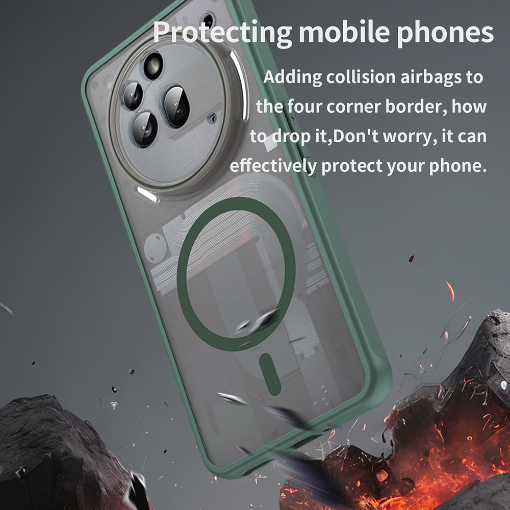 Custodia MagSafe per Nothing Phone (3a) Pro, Techsuit, HaloFrost II, Verde