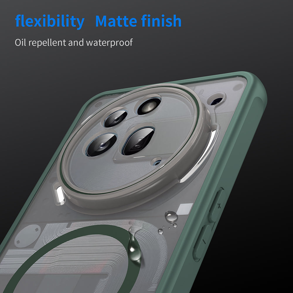 Custodia MagSafe per Nothing Phone (3a) Pro, Techsuit, HaloFrost II, Verde