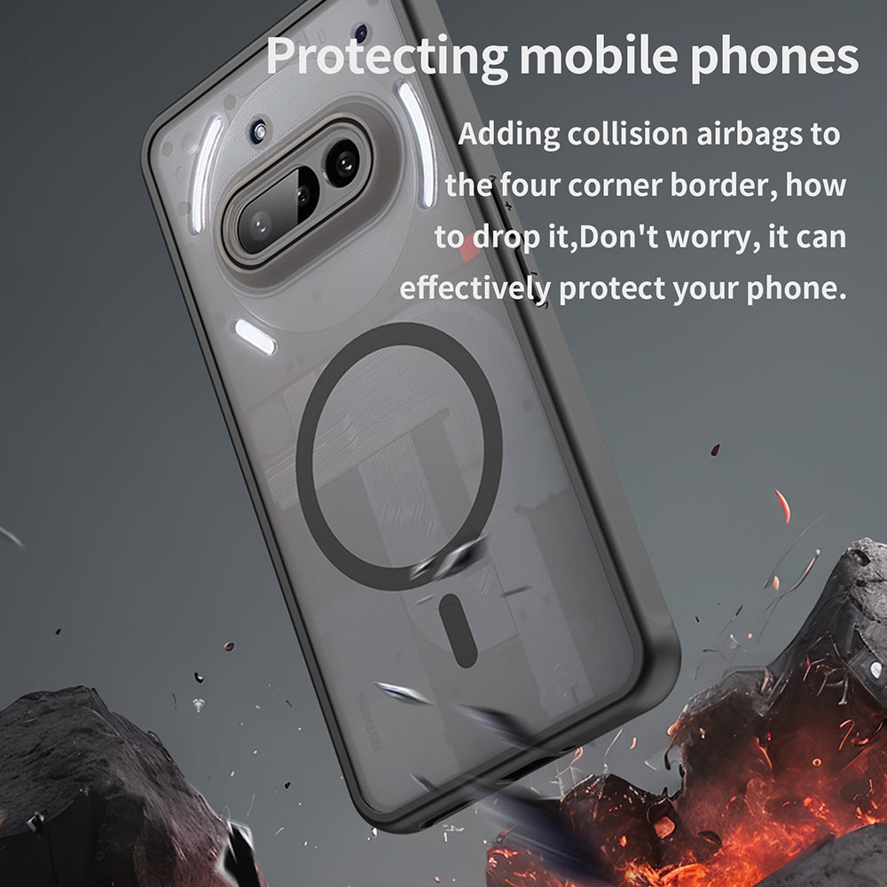 Custodia MagSafe per Nothing Phone (3a), Techsuit, HaloFrost II, Nera