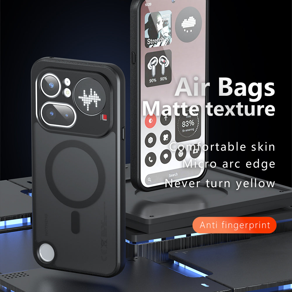 Custodia MagSafe per Nothing Phone (4a) Pro, Techsuit, PureFrost, Nero Satinato