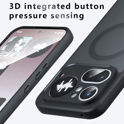 Custodia MagSafe per Nothing Phone (4a) Pro, Techsuit, PureFrost, Nero Satinato