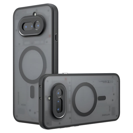 Custodia MagSafe per Nothing Phone (4a), Techsuit, PureFrost, Nero Satinato
