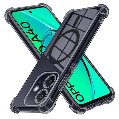 Custodia MagSafe per Oppo A3 4G, Techsuit, Shockproof Clear, Fumè