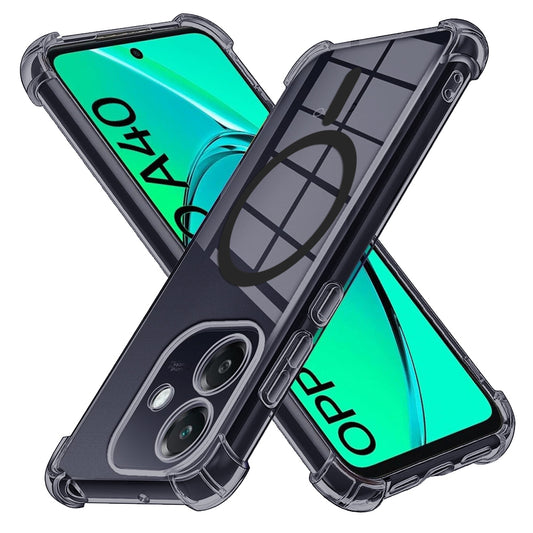 Custodia MagSafe per Oppo A3 4G, Techsuit, Shockproof Clear, Fumè